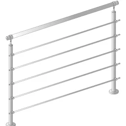 Parapetto in acciaio inox satinato in kit Modulo A1
