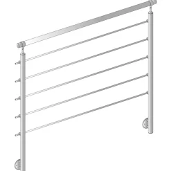 Parapetto in acciaio inox satinato in kit Modulo B1