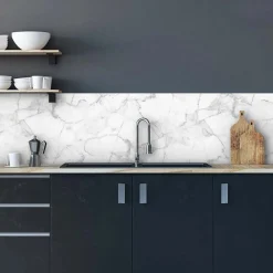 Paraschizzi Autoadesivo ignifugo Marmo Bianco 260x60 cm