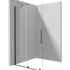 Parete doccia scorrevole Cabaiguán Idrostile vetro op 1400x1950 mm bronzo spazz