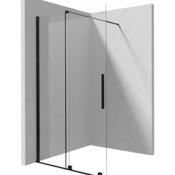 Parete doccia scorrevole Cabaiguán Idrostile 1200x1950 mm nero