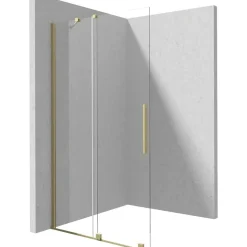 Parete doccia scorrevole Cabaiguán Idrostile 1200x1950 mm oro spazzolato