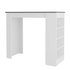 Penisola Swallow con piano antracite e struttura bianco 117x54x102 cm