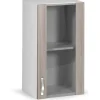 Pensile cucina 1 anta vetro 40 cm olmo