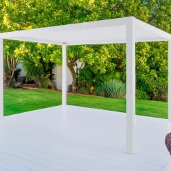 Pergola in alluminio Myara 394x296x250 cm bianco