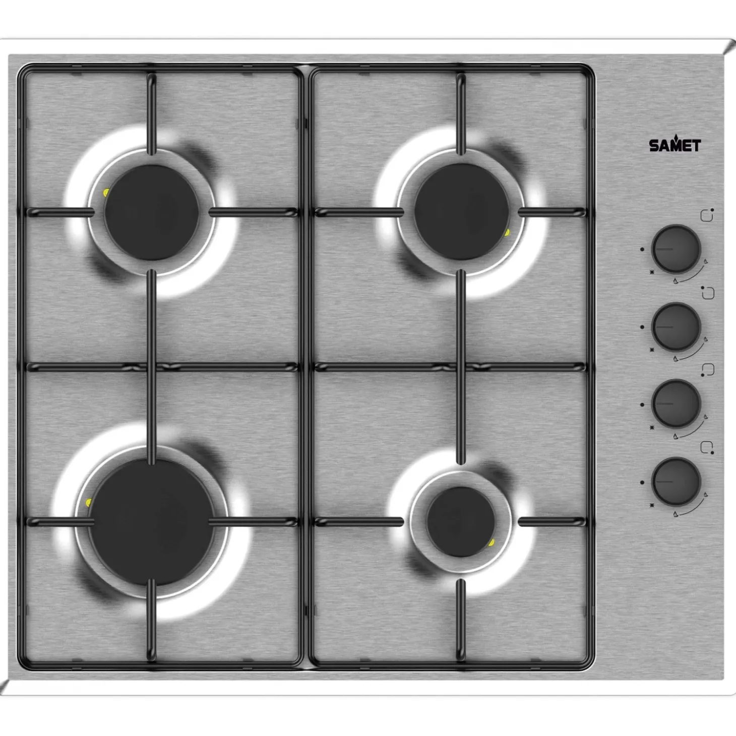 Piano cottura a gas Ariane Inox 4 fuochi 58x51 cm