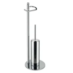 Piantana wc acciaio cromato 19x60 cm