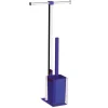Piantana portarotolo e portascopino bagno Rainbow H 58,8 cm blu