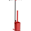 Piantana portarotolo e portascopino bagno Rainbow H 58,8 cm rosso