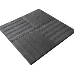 Piastrella da esterno autobloccante in polipropilene effetto legno 40x40x2,5 cm