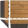 Piastrella da esterno in legno a doghe su resina Combi Wood 40x40 cm