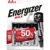 Pila alcalina Energizer MAX ALK AA Stilo 4 pz