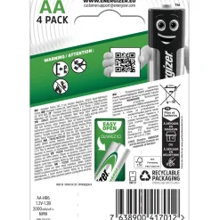 Pila ricaricabile Energizer POWER PLUS RECH AA stilo 4 pz