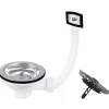 Piletta basket con troppo pieno Ø90 mm