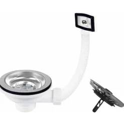 Piletta basket con troppo pieno Ø90 mm