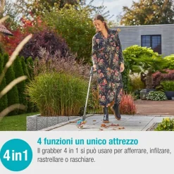 Pinza da giardino Gardena 4 in 1 per raccolta rifiuti 94,5 cm