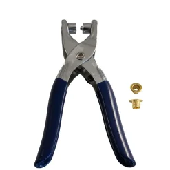 Pinza per occhielli in metallo da 150 mm con 100 occhielli