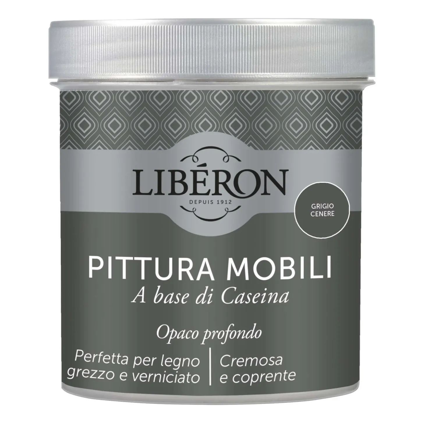 Pittura Mobili a base di Caseina Grigio cenere 0,5 l