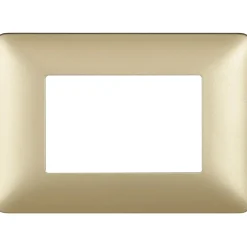 Placca BTicino Matix 3 moduli 84x120 mm gold