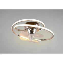 Plafoniera LED con ventilatore Umea cromo Ø 50 cm