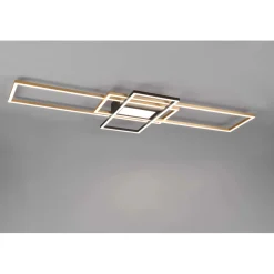 Plafoniera LED Trio Irvine 7100 lm bianco neutro 105x42x6 cm ottone