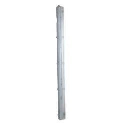 Plafoniera stagna per tubi LED attacco 2xT8 da 230V in PC H 156 cm