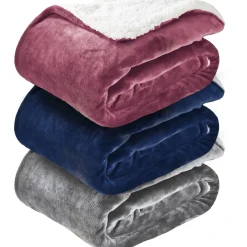 Plaid Sherpa 120 x 160 cm colori assortiti