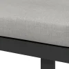 Poltrona da esterno Lipson ad angolo in alluminio grigio 70x70x78 cm