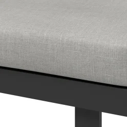 Poltrona da esterno Lipson ad angolo in alluminio grigio 70x70x78 cm