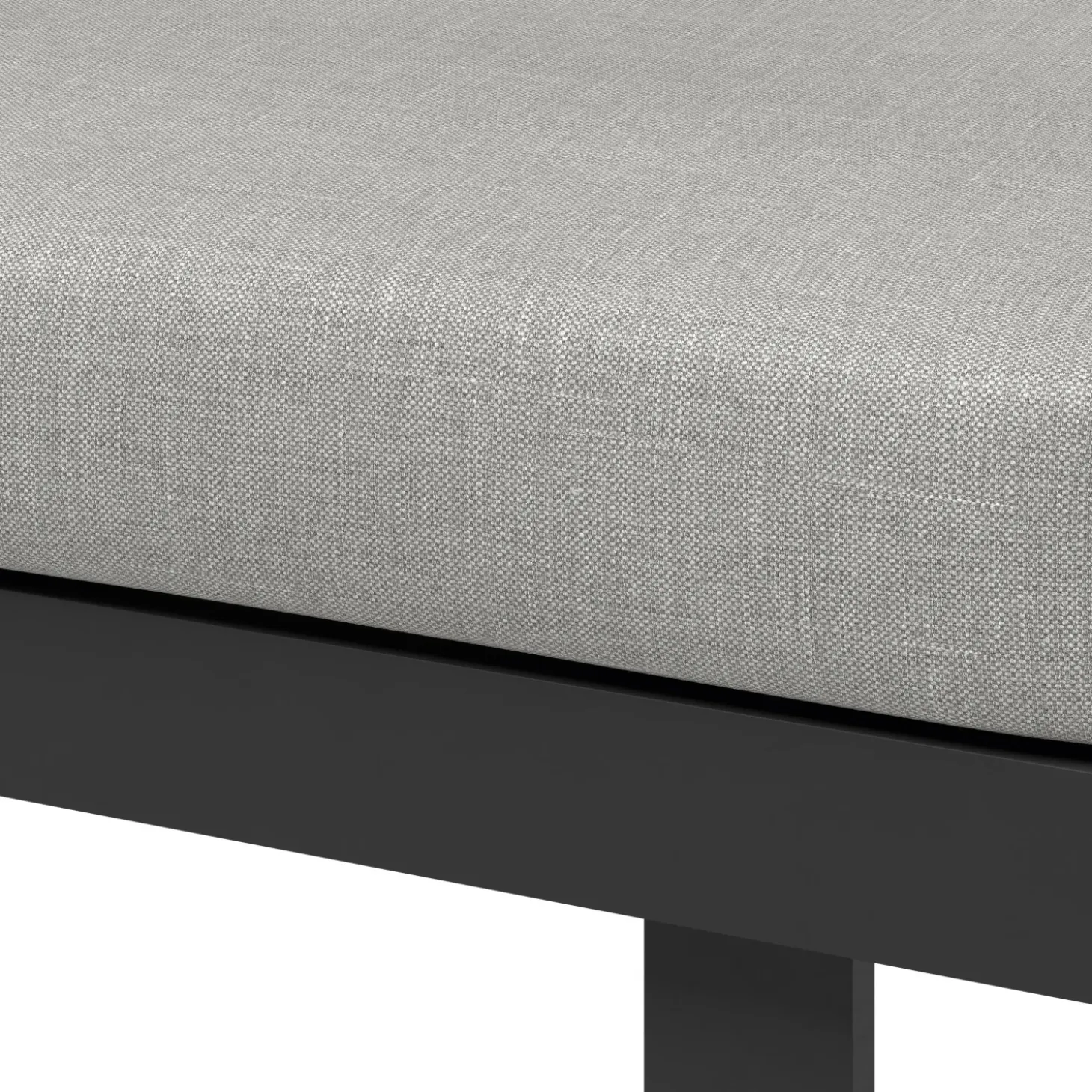 Poltrona da esterno Lipson ad angolo in alluminio grigio 70x70x78 cm
