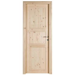 Porta battente reversibile abete grezzo 210x70 cm