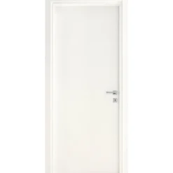 Porta battente reversibile Badia bianca 200x60 cm