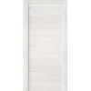 Porta battente reversibile Badia grigio 210x70 cm