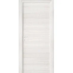 Porta battente reversibile Badia grigio 210x70 cm