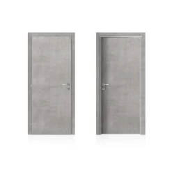 Porta battente reversibile Bormio cemento 80x210 cm
