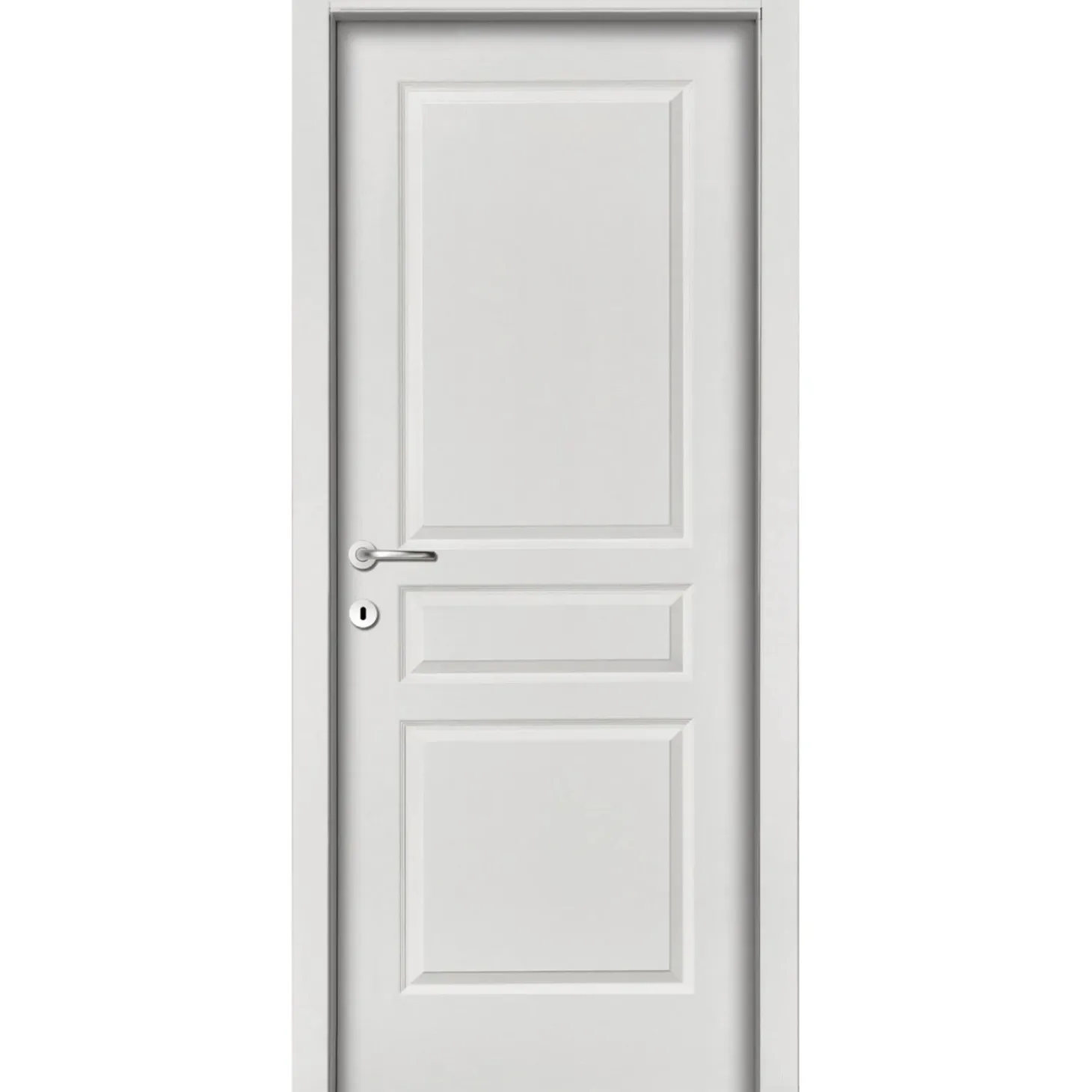 Porta battente sinistra Boston bianco laccato 210x80 cm
