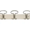 Portabito tre posti in legno laccato bianco h. 70 x 420 mm