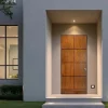 Porta blindata Externa 90x200 cm noce medio apertura sx