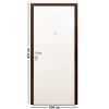 Porta blindata Super Noce 90x210 cm noce apertura sx