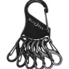 Portachiavi con 6 moschettoni Nite Ize nero