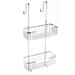 Porta oggetti doccia Top Line in acciaio inox lucido