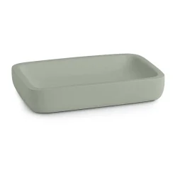 Portasapone bagno Ylenia in resina verde salvia matt