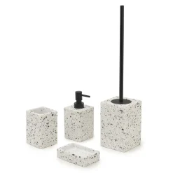 Portasapone bagno Zoe in resina bianco
