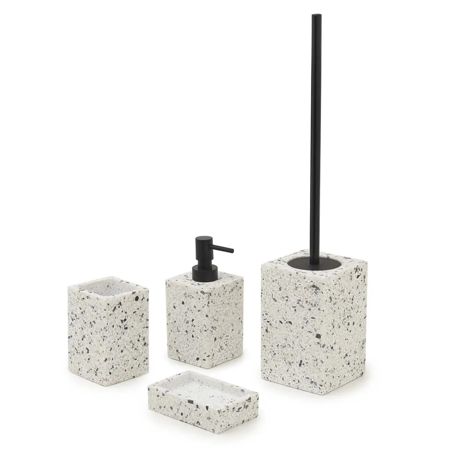 Portasapone bagno Zoe in resina bianco