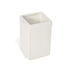 Portasapone da appoggio Zoè in ceramica bianco