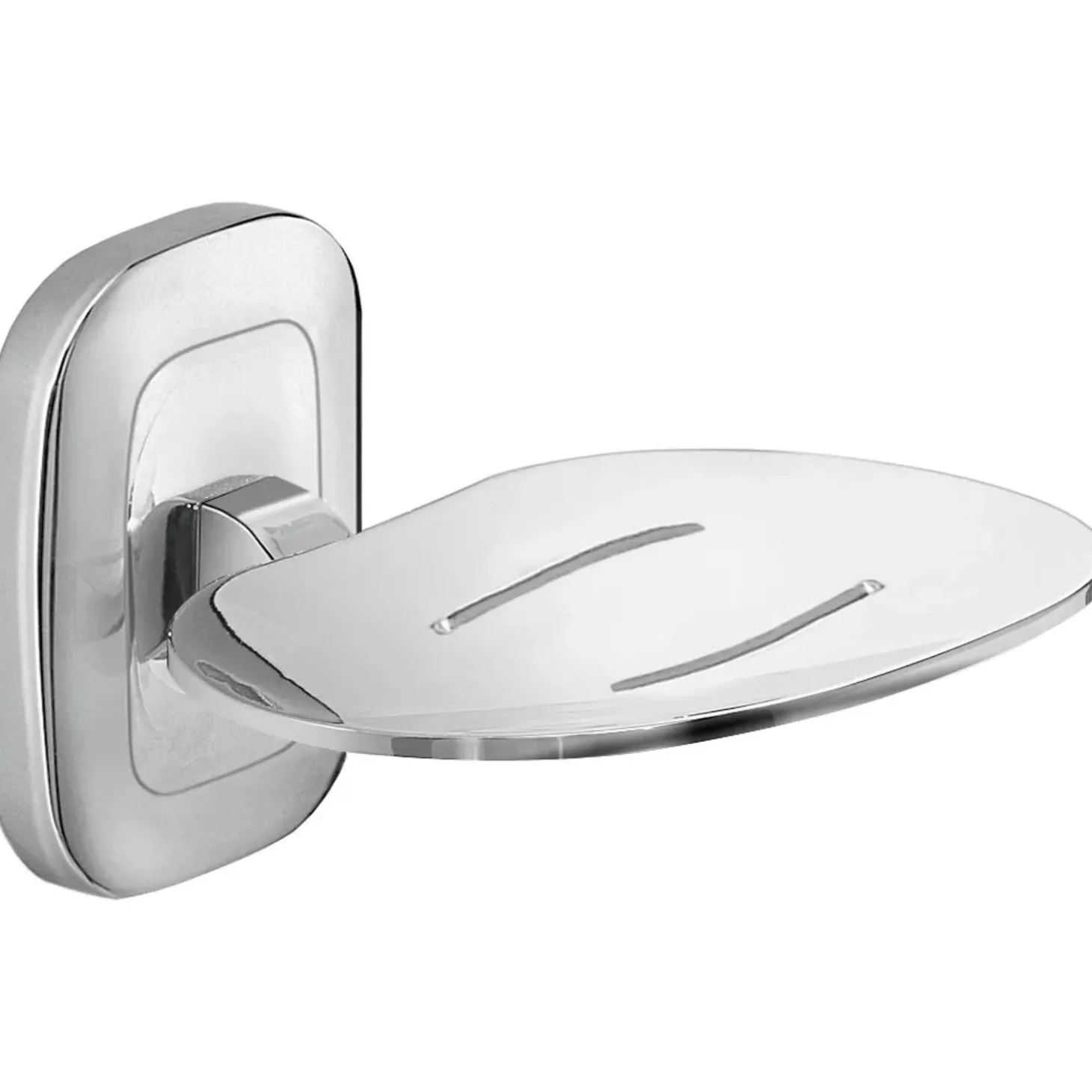 Portasapone bagno fisso Everest in acciaio inox e cromall cromato