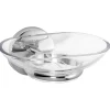 Portasapone bagno One Duo in metallo cromato e San trasparente