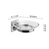 Portasapone bagno Wizard in ottone cromo