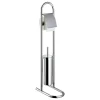 Portascopino bagno CMI H 81 cm cromato