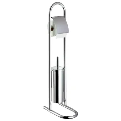 Portascopino bagno CMI H 81 cm cromato